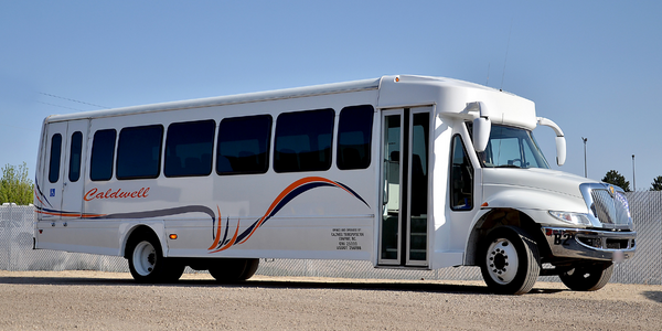Caldwell Transportation Company Fleet Photo, 30 Passenger Mini Coach