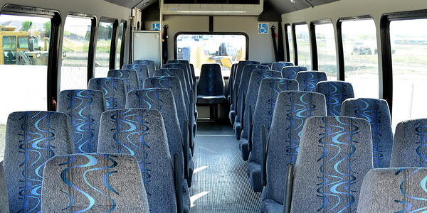 Inside of Caldwell Transportation Company 30 Passenger Mini Coach