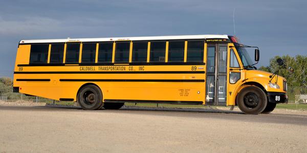 Caldwell Transportation Company school bus side angle
