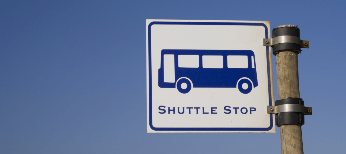 shuttle stop sign