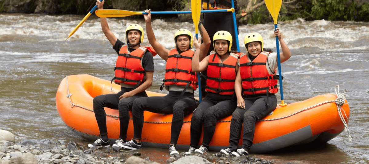 white water rafting with friends